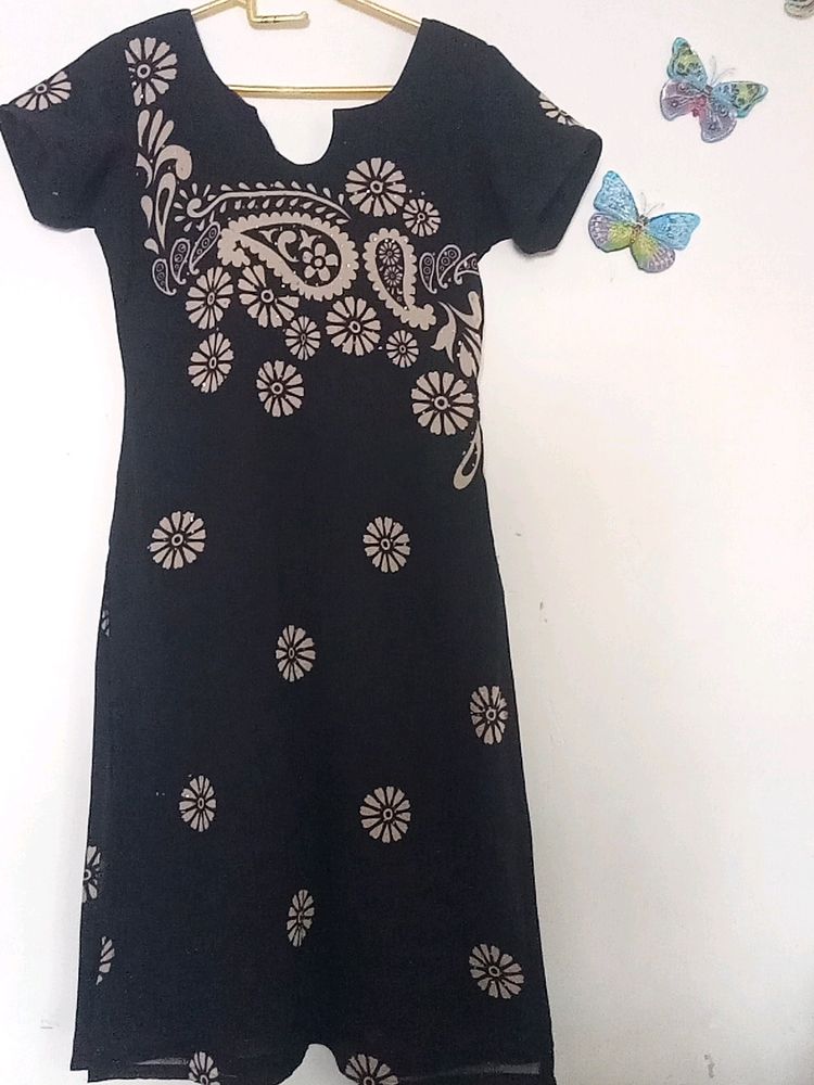 Black Kurti With Design