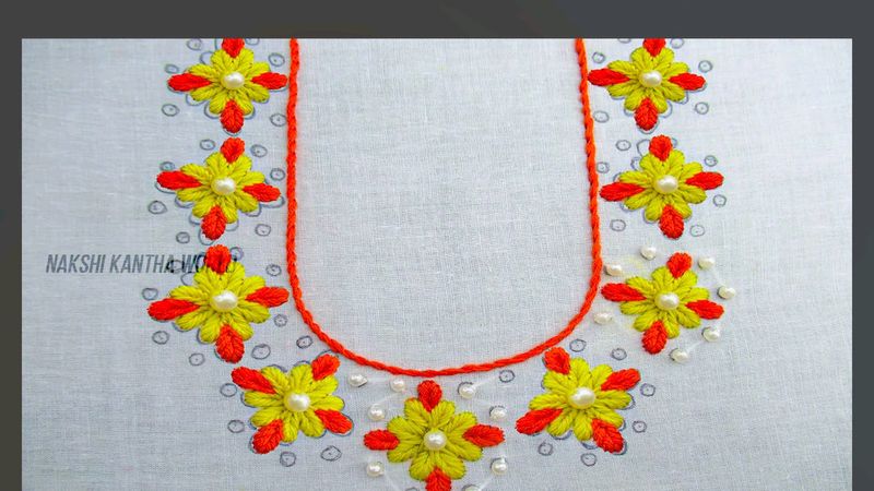 Blouse Neck Line Embroidery❤