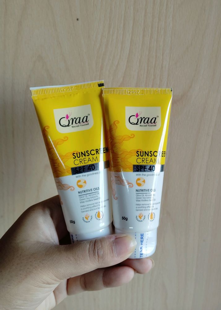 QRAA SUNSCREEN -40 SPF -2 PCS