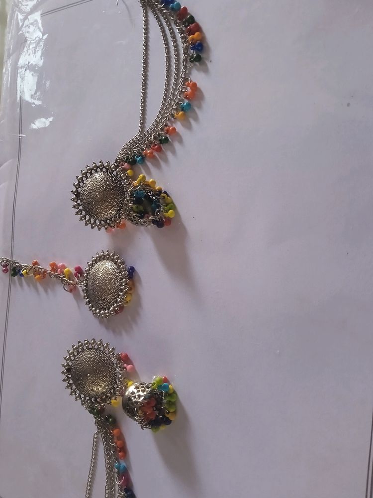 Earrings And Mangteeka Set