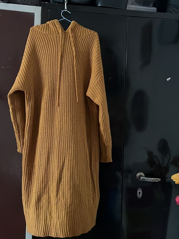 Long Woollen Hoody Dress