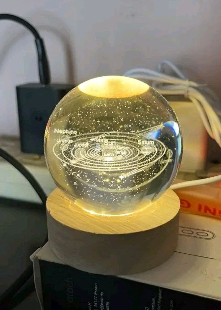 3D Galxy Crystal Ball Night Light