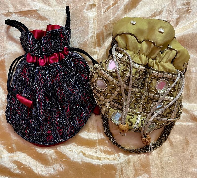 two small fancy purses