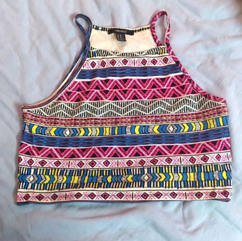 Forever 21 Aztec Crop Top