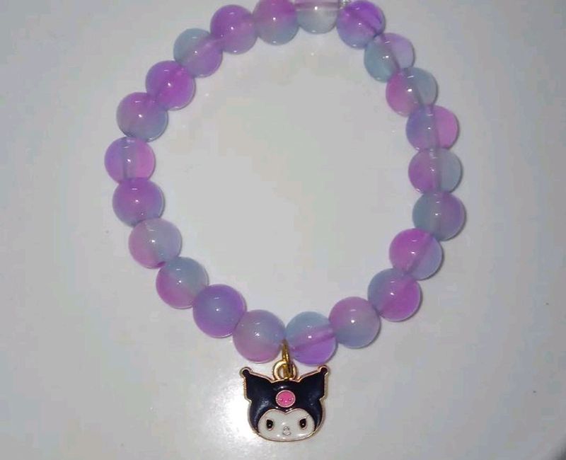 CUTE PURPLE COLOUR JELLY BEADS BRACELET 💜🩵🩷🖤