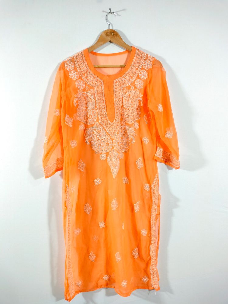 Coral Embroidery Casual Kurta (Women's)