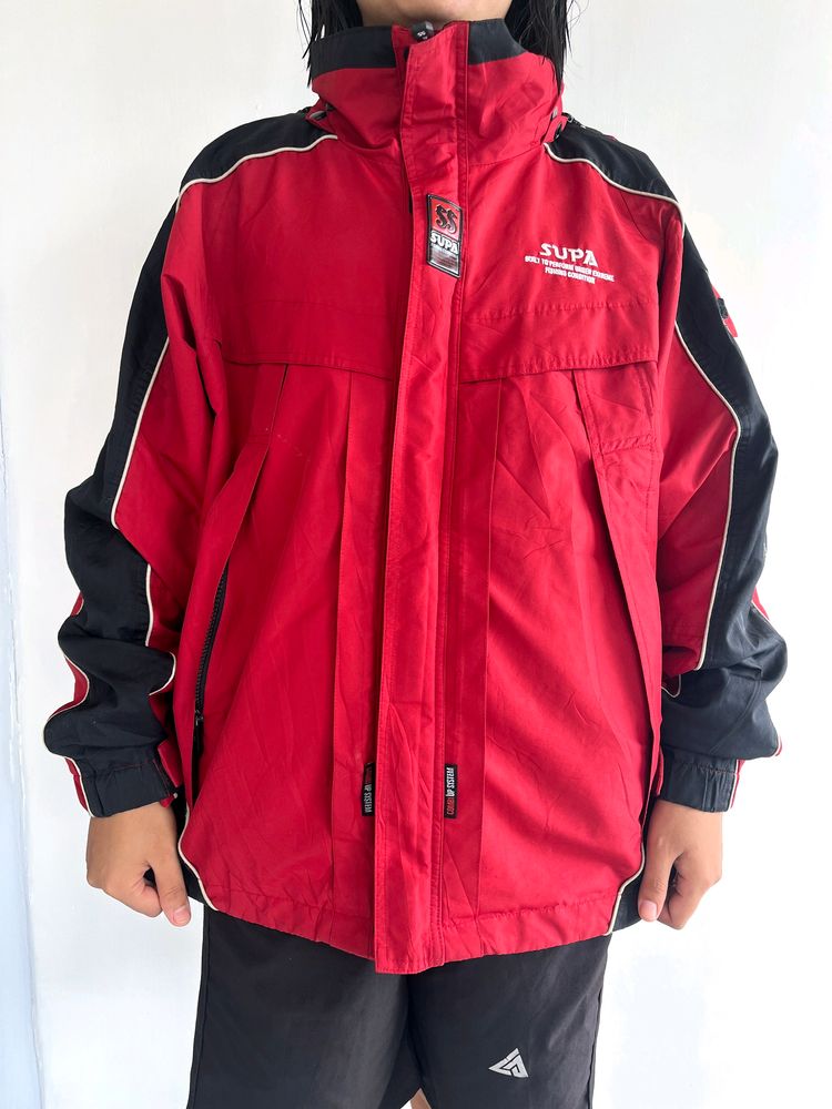 Red Jacket Like Grab It Fast