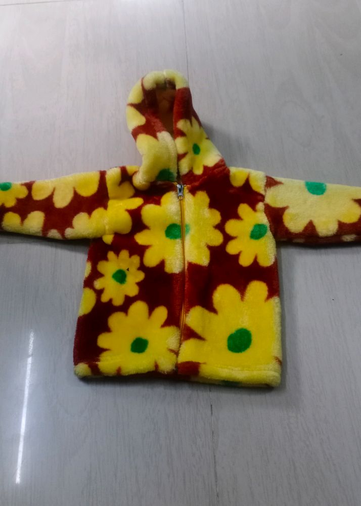 New Brown Yellow Flower Sweater