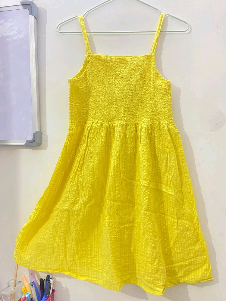 Halter Neck Yellow Dress