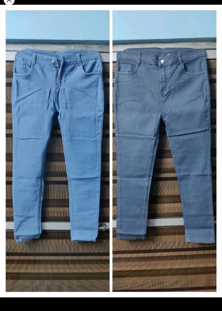 Pack 2 Slim Fit Jeans All Size Blue And Grey Colo