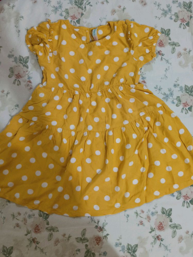 Pantaloons Yellow Frock/Dress For Girls