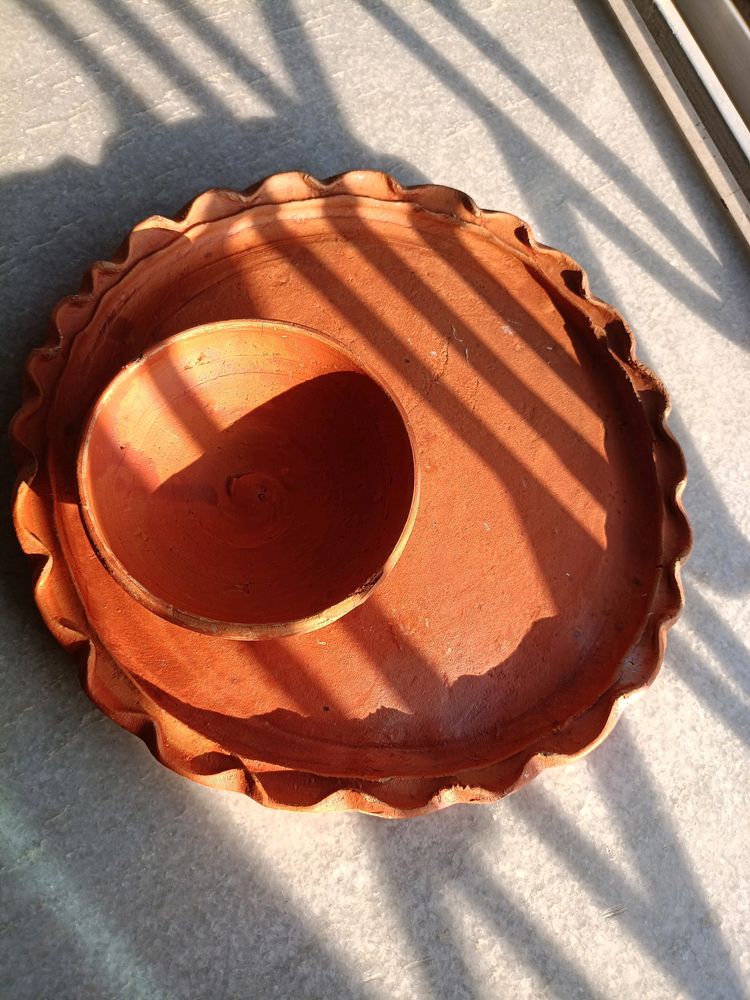 Clay Plate And Bowl Set