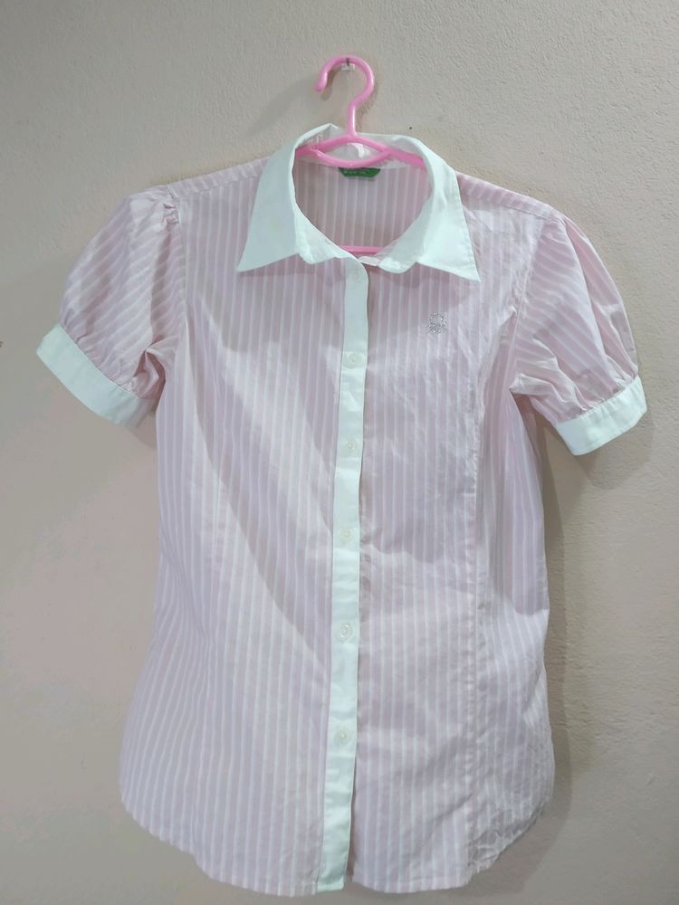 Cute Korean Shirt | Baby Pink Colour