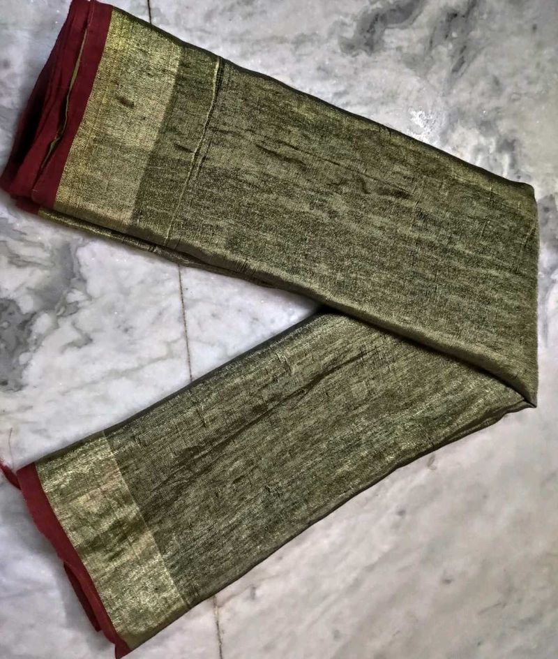 Green Colour Uppada Handloom Tissue Silk Saree