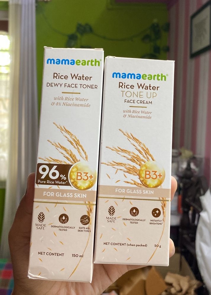 Mamaearth Rice Water Toner & Tone Up Cream Combo