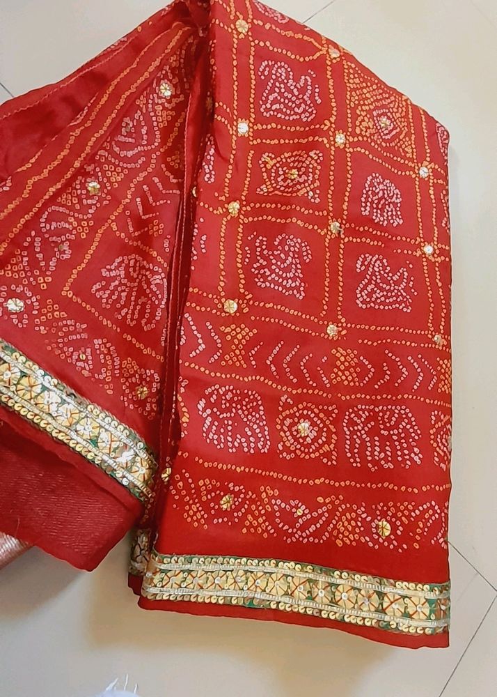 Chunri Design Saare Red Maroon