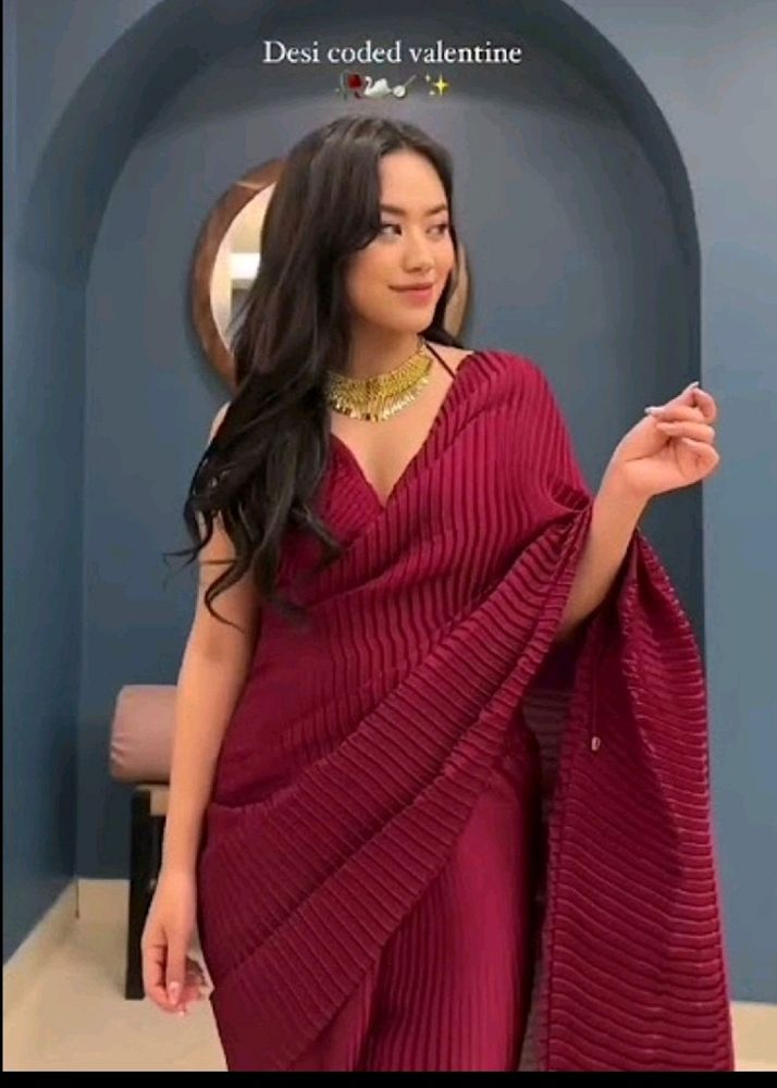 😍 Beautiful Pleted Saree..