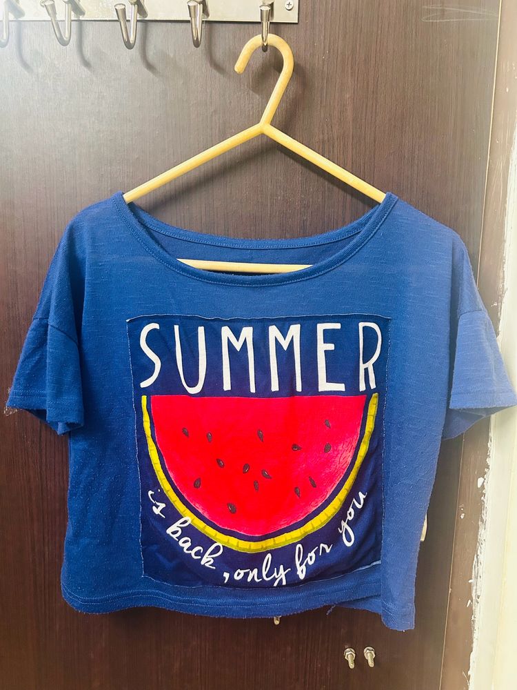 Navy Blue Crop Top!!!👕👕🦋🦋🦋🦕🦕🦕🐬🐬