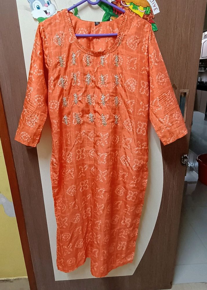 Kurta With Bead Work