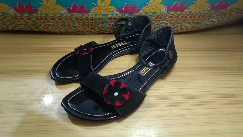 New Designer 1 Inch Heeled Sandal For Girls...