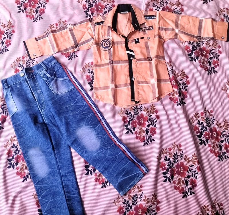 Jeans Shirt Set