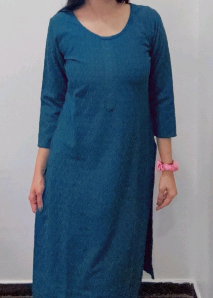 Blue Chikankari Kurti