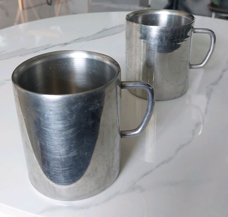 2 Steel Mugs