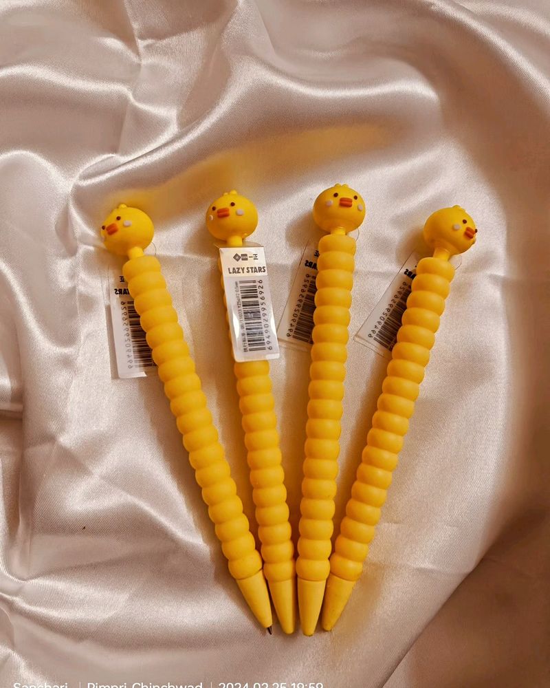 Mechanical Pencils with Leads Yellow Duck