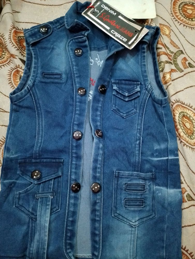 Denim Jacket For Girls 5-6 Years