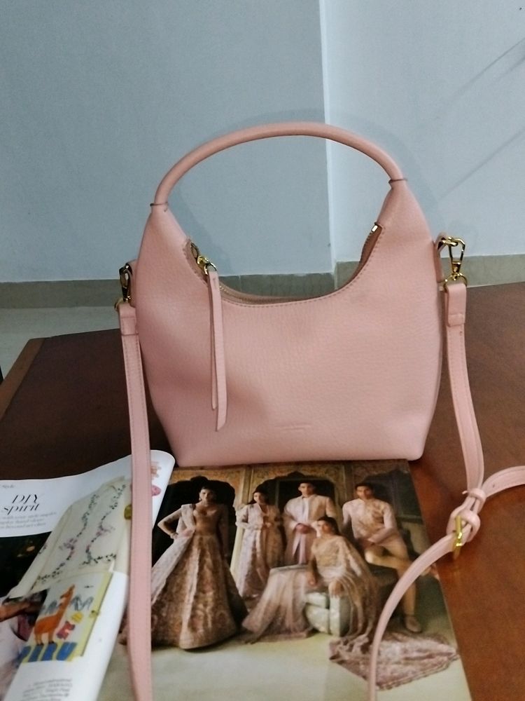 Blush Pink Branded Hand Bag