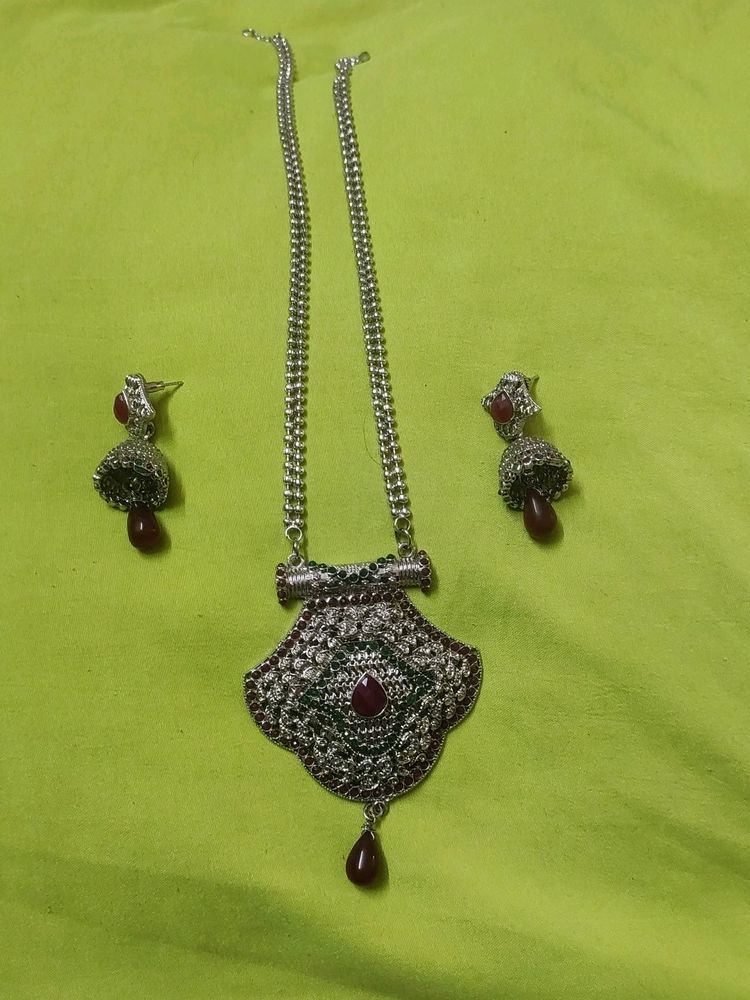 antique German silver oxidised Set