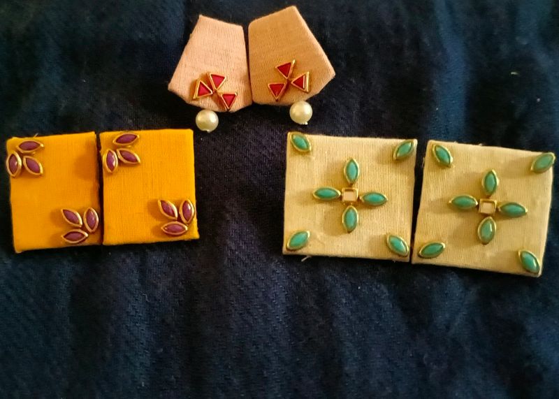 Handmade Fabric Studs