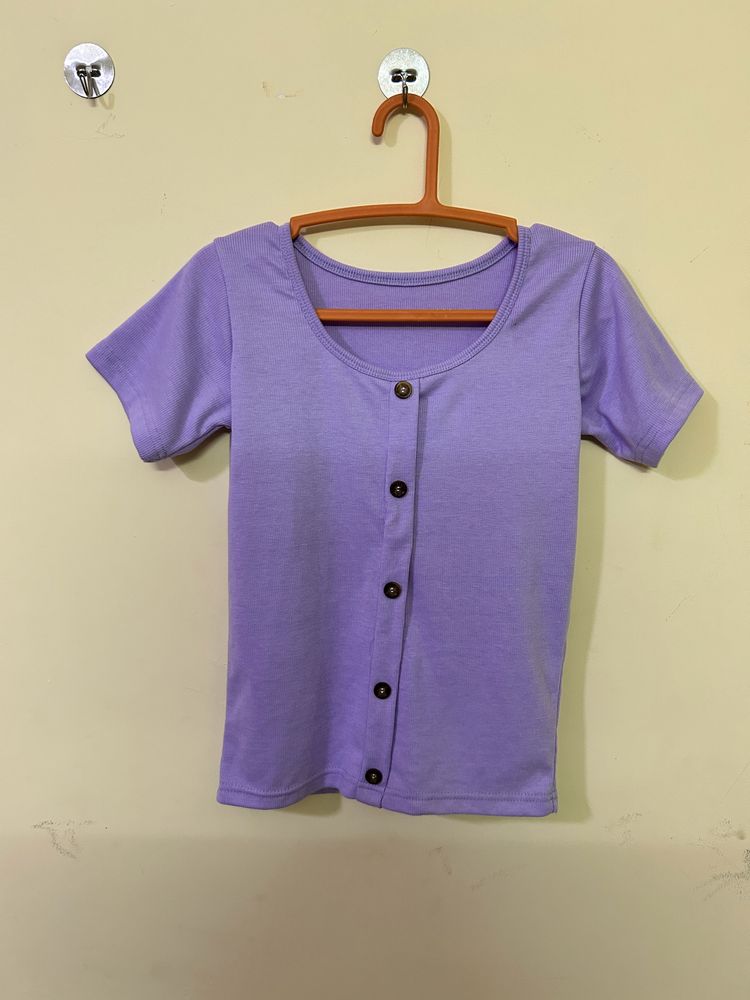 Purple Fitted Top