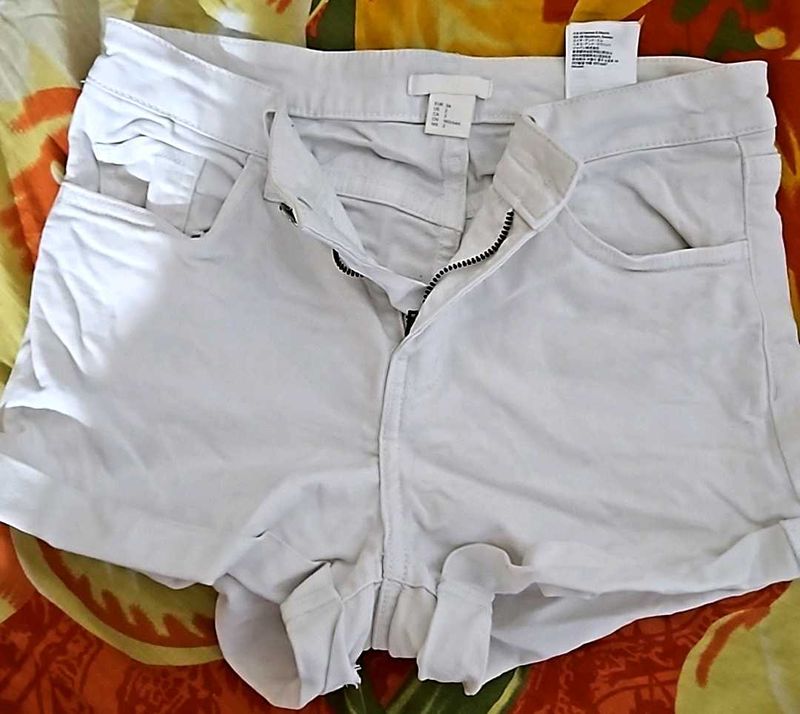 H&M White Denim Shorts