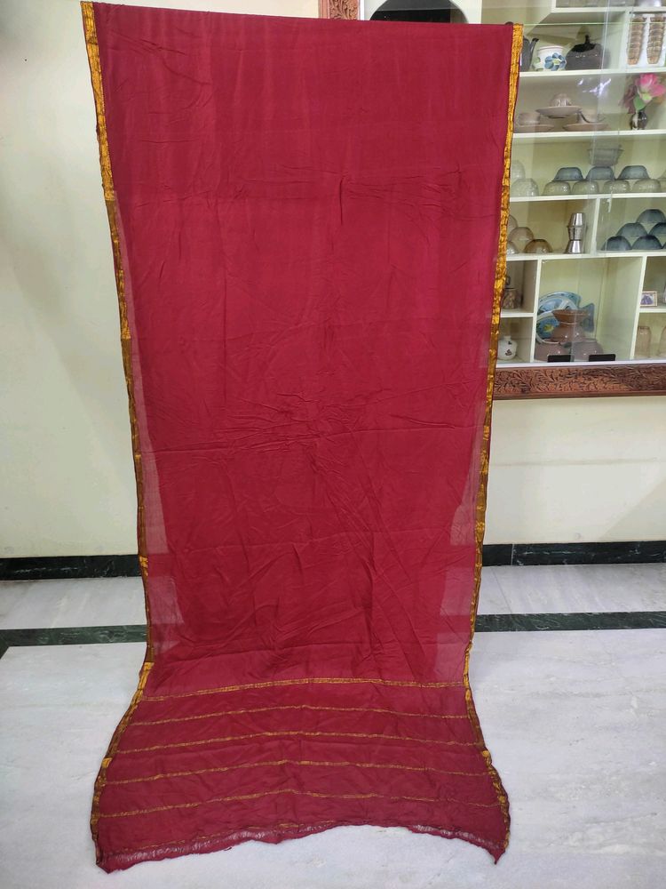 Maroon Silk Saree