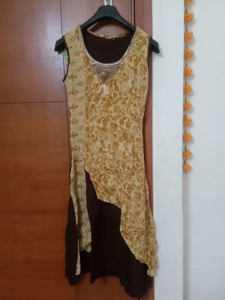 A Line Kurti With Leggings