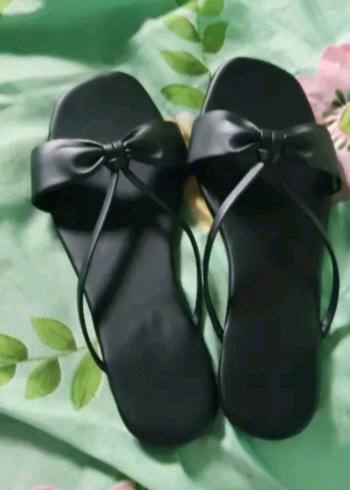 Black Fancy Casual Flats