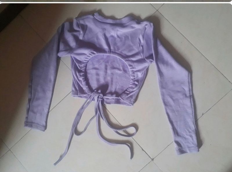 Lavender Backless Top