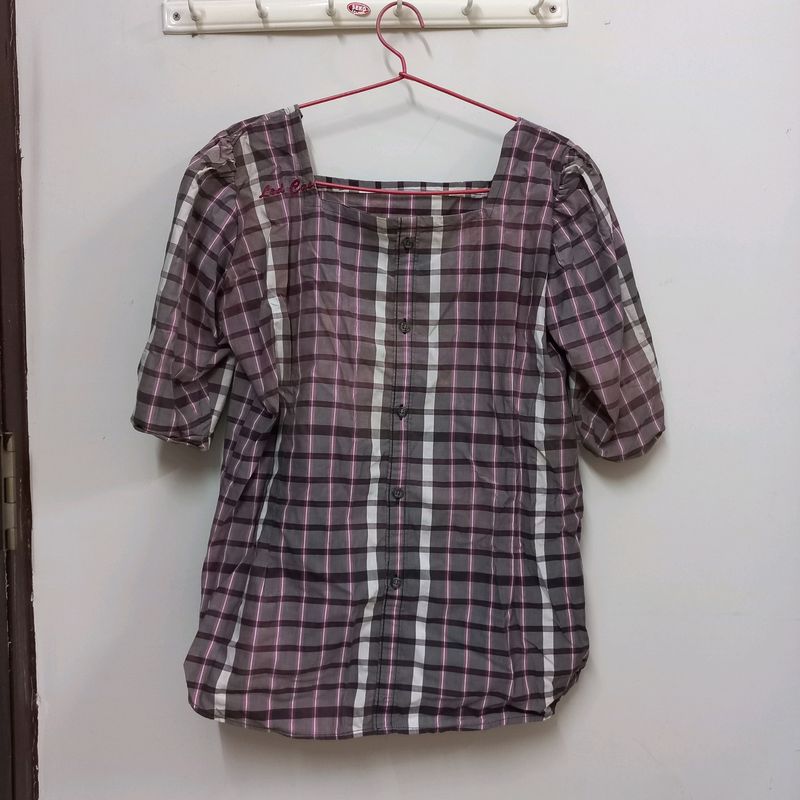 SQUARE NECKLINE TOP M/L