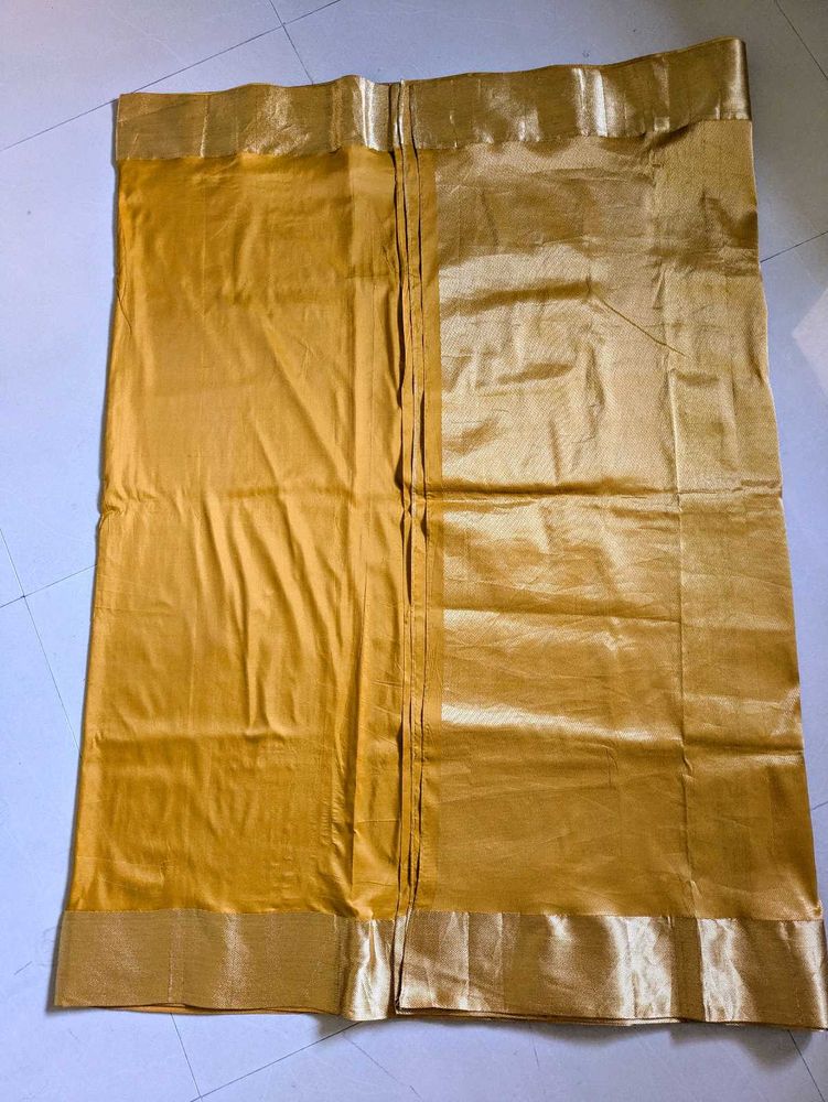 Golden saree with blouse piece