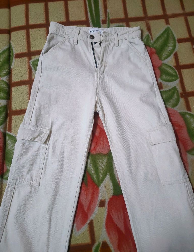 New Zara White Cargo