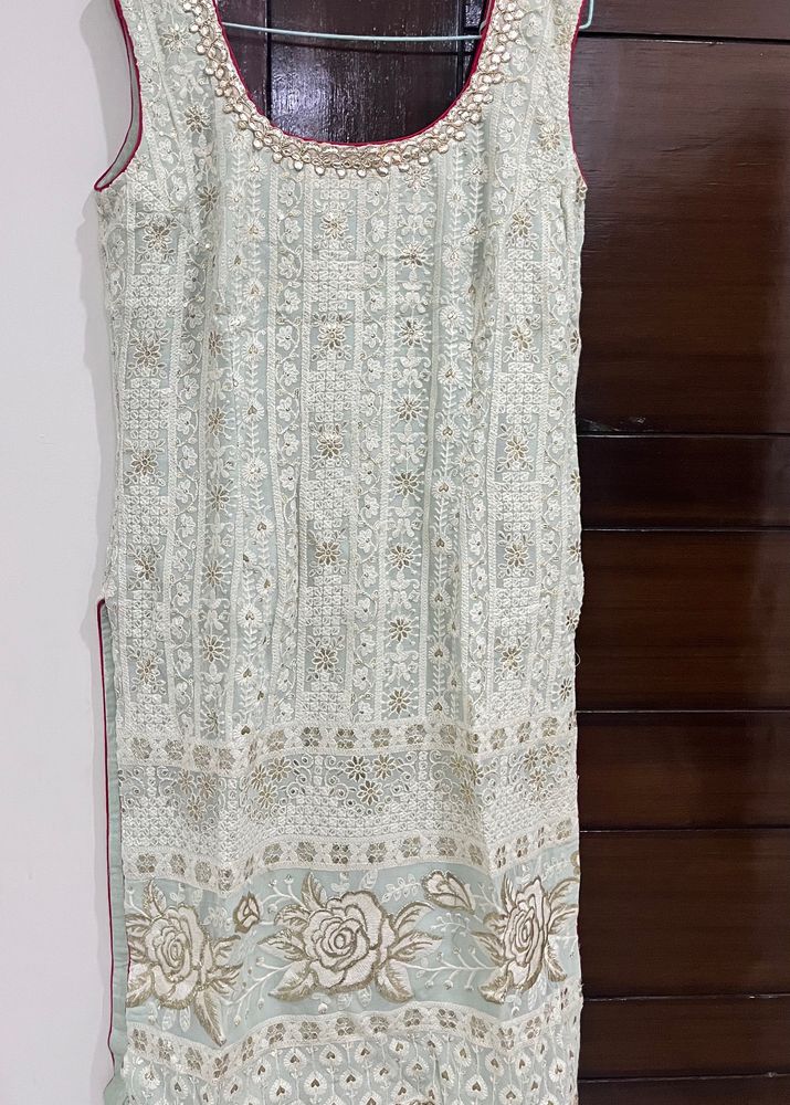 Women Mint Green Sharara Suit