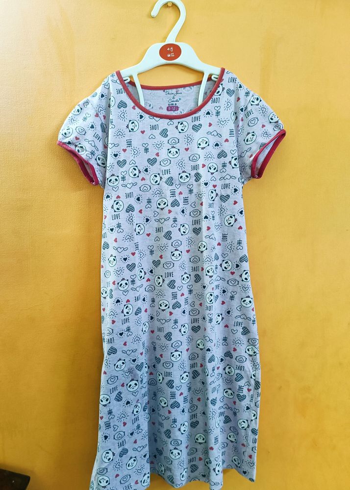 Printed Round Neck Nightdress | 8-10yrs | DJ & C