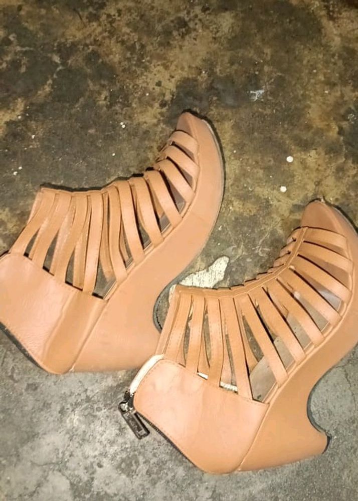 Tan Gladiator Heels Stylish