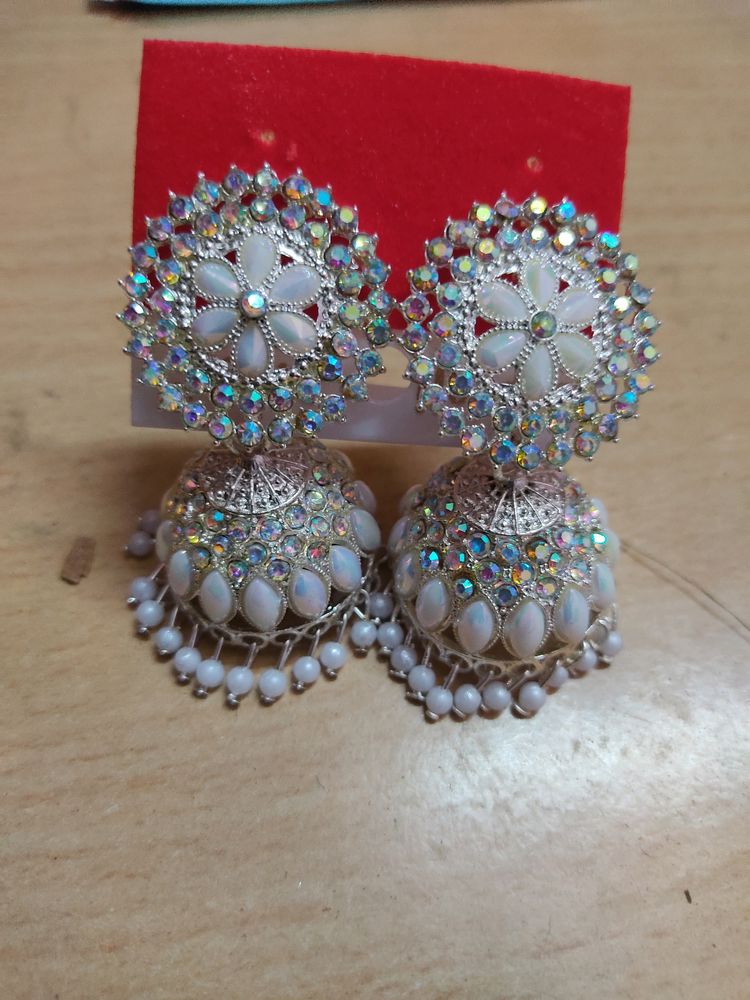 Jhumki Earrings With Maang Tikka