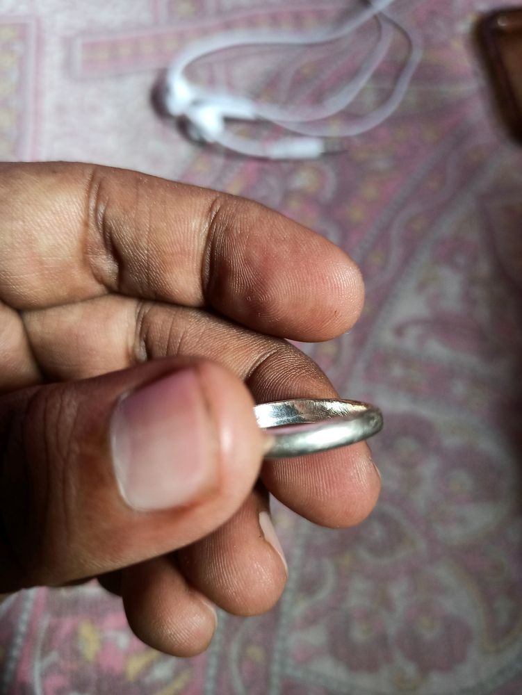 Silver Ring Don't Know The Size It's Maybe 17 18 In Size Very Thik Ring