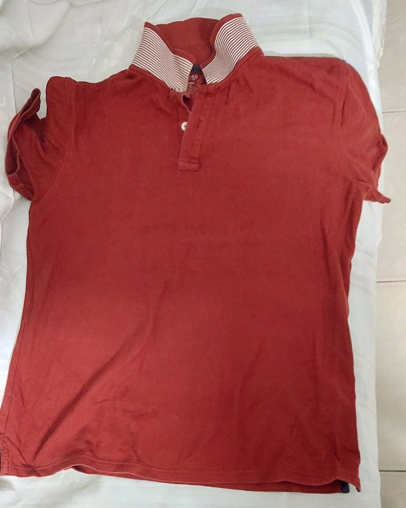 M&S cotton Tshirt in Rust color