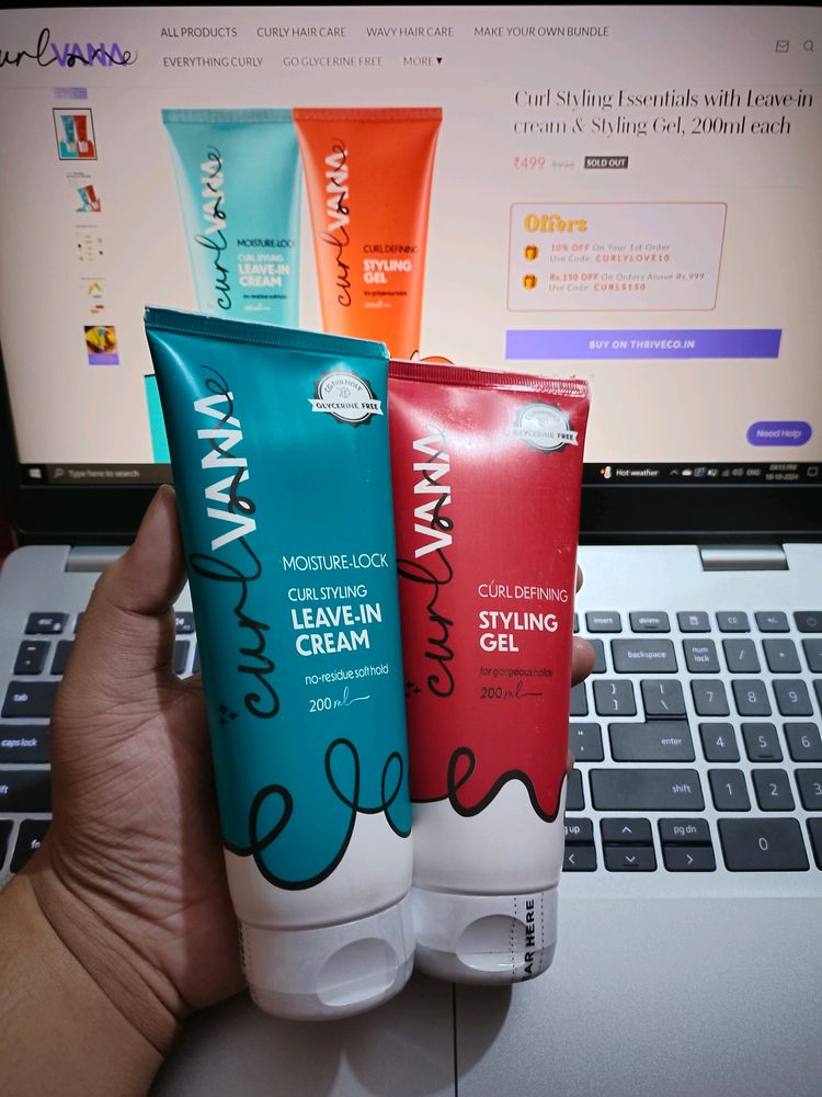 Curlvana Hair Cream And Hair Gel Combo (Seal Packed)