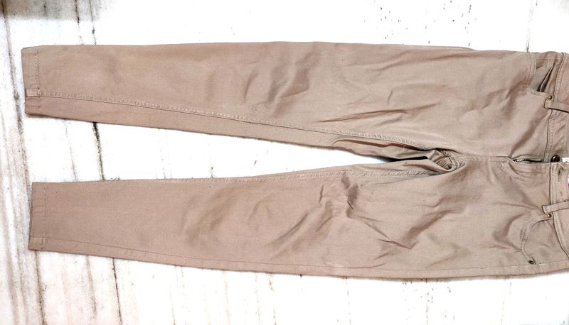 Denim Jeans ,Khaki Colour, Size 28