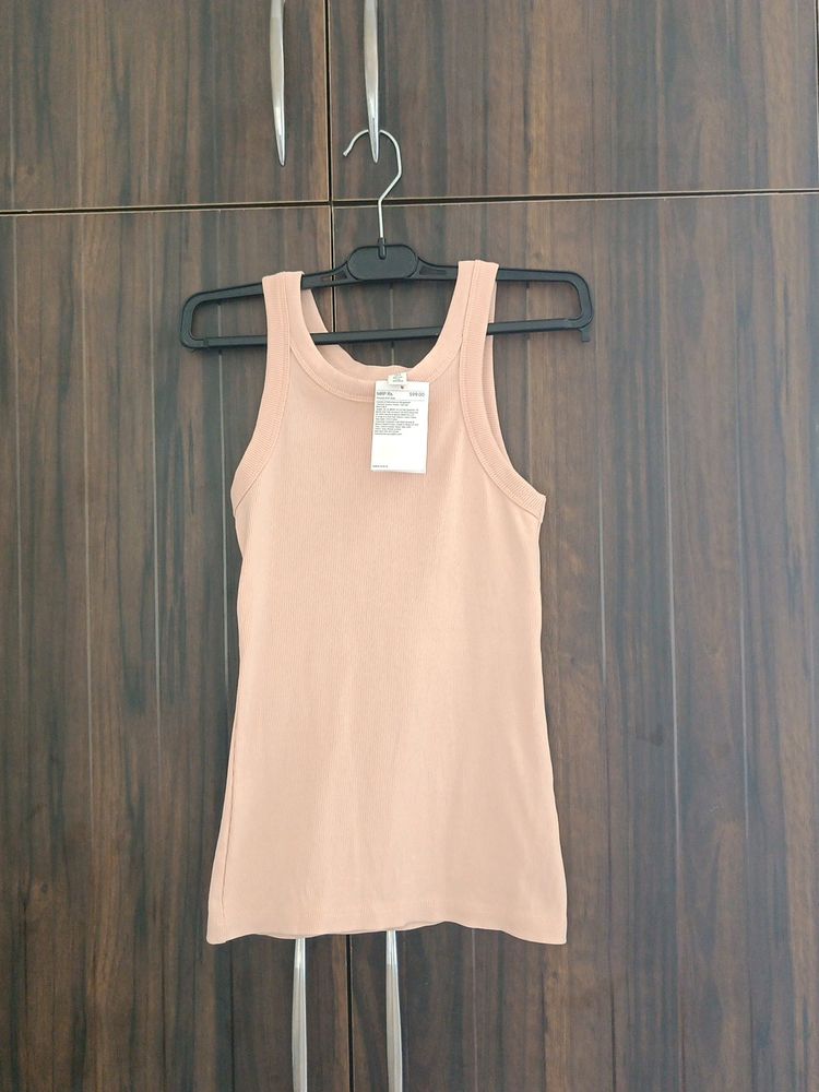 H&M LINEN BLEND TANK TOP